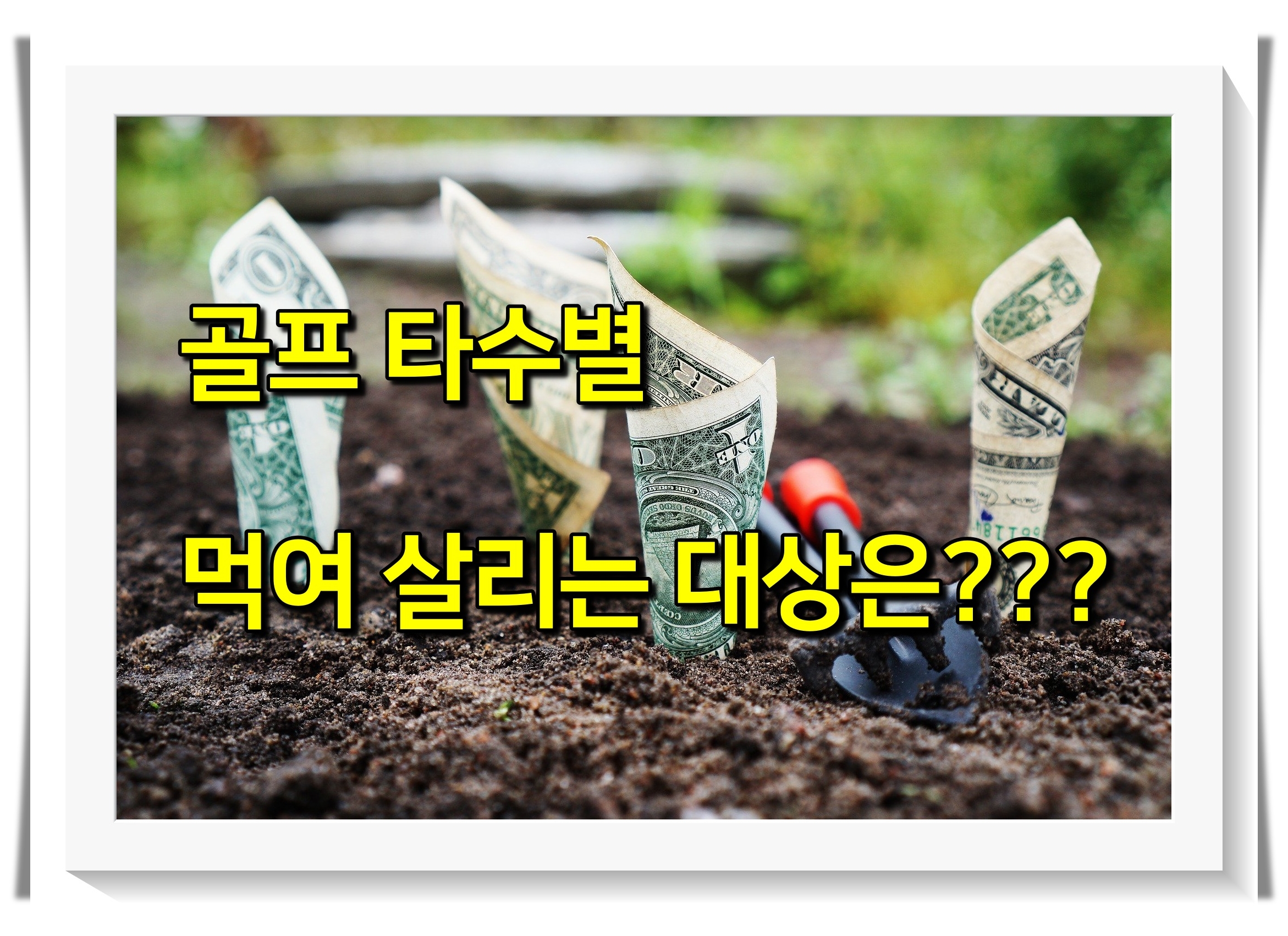 골프 타수별 먹여 살리는 대상