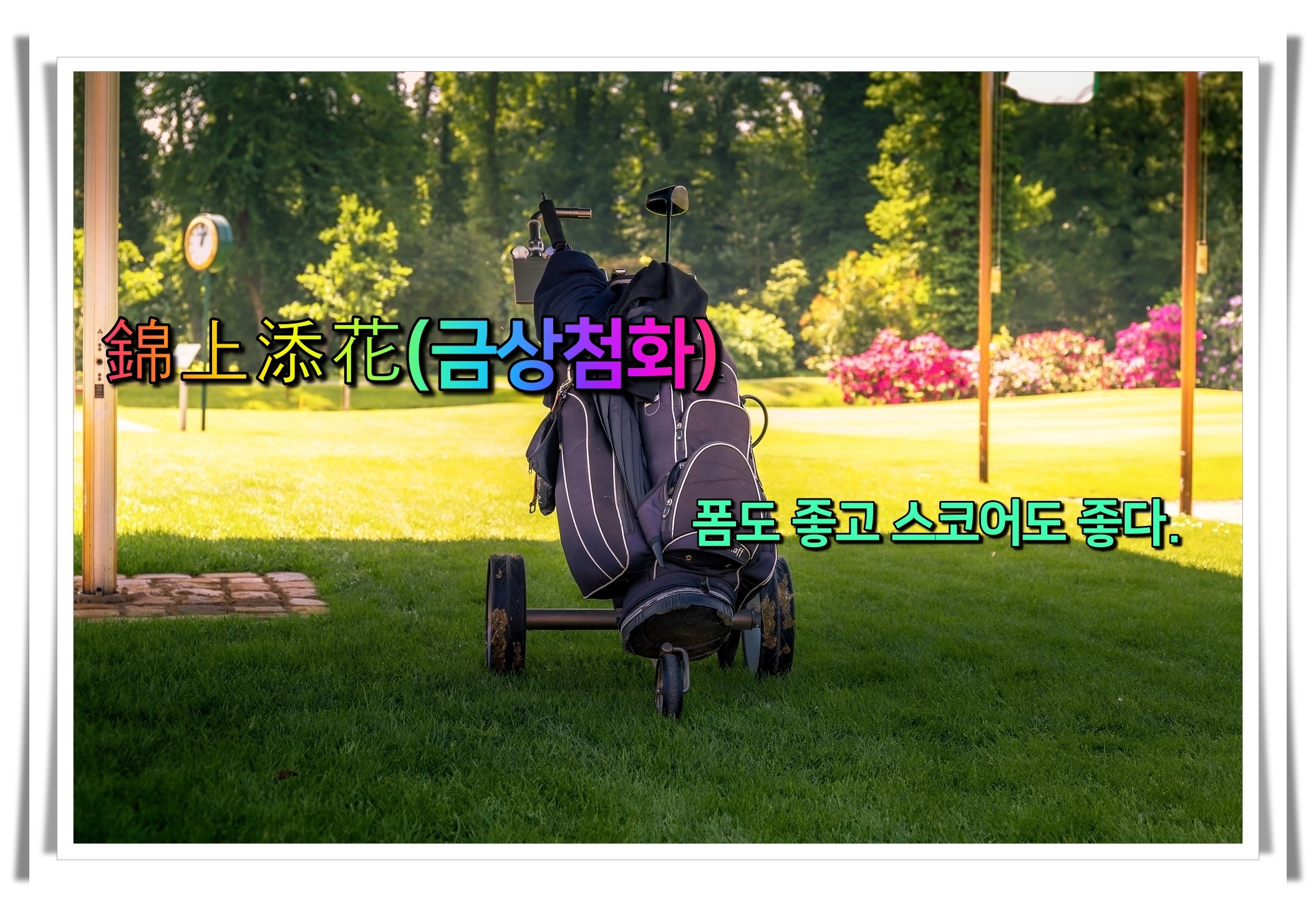 골프 사자성어 골프 유머9 금상첨화