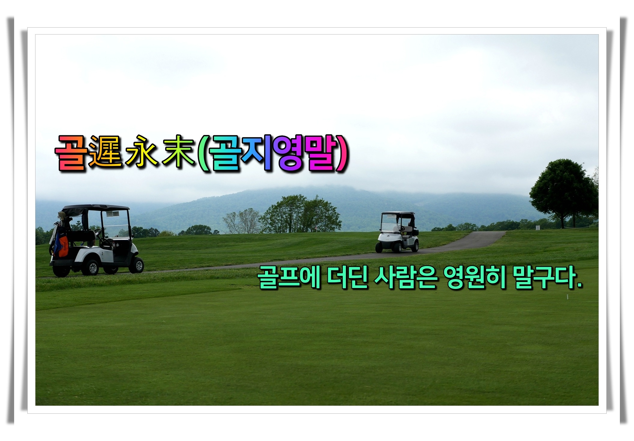 골프 사자성어 골프 유머17 골지영말