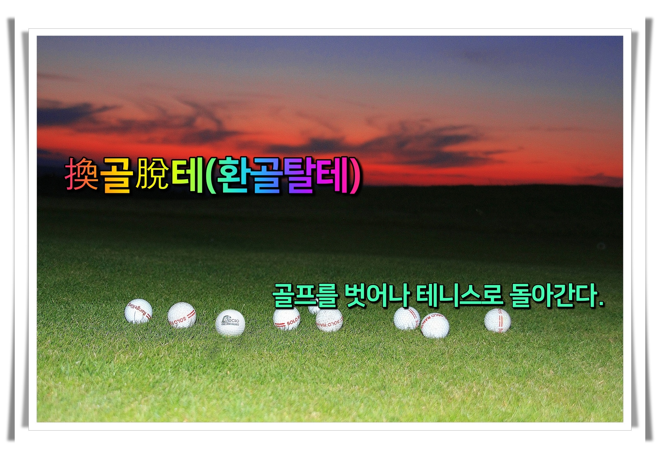 골프 사자성어 골프 유머24 환골탈테