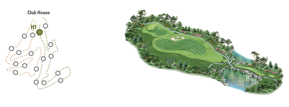 동훈힐마루 코스 대중제 18홀 힐코스 1번홀