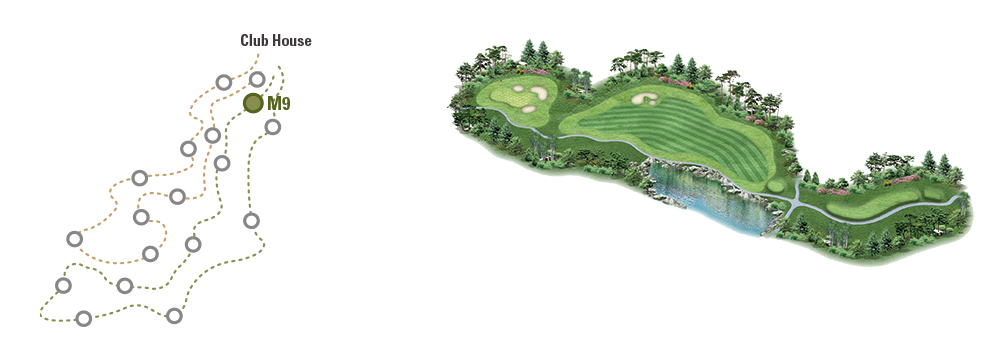 동훈힐마루 코스 회원제 18홀 마루코스 9번홀