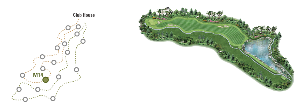 동훈힐마루 코스 회원제 18홀 마루코스 14번홀