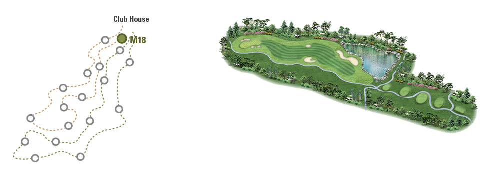 동훈힐마루 코스 회원제 18홀 마루코스 18번홀