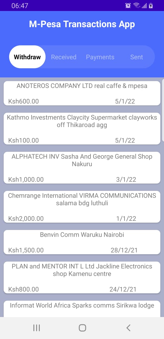 GitHub - AntonyTuruthi/Mpesa-Transactions-App