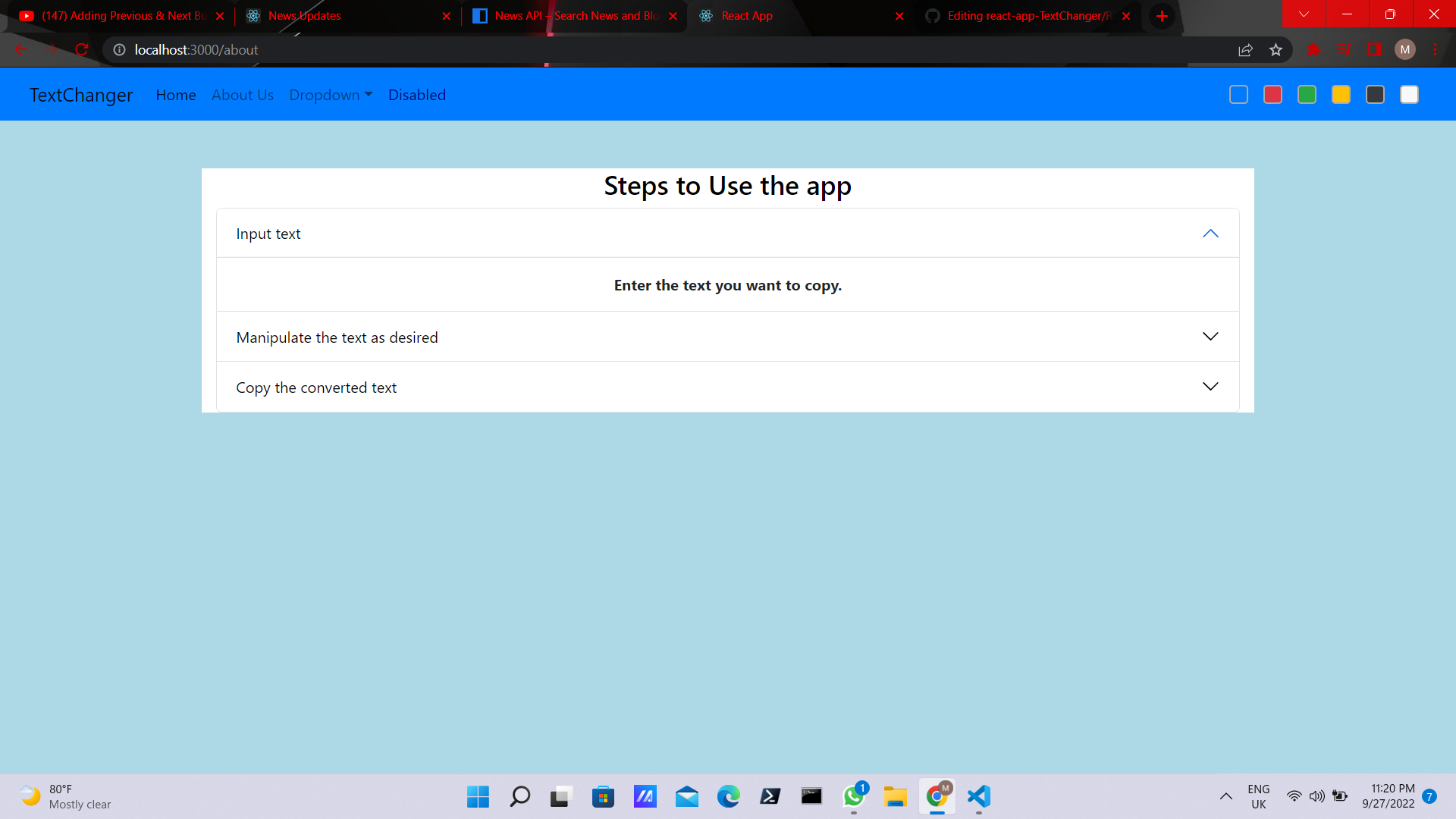 GitHub - MuznaAskari/react-app-TextChanger: This app allows you to ...