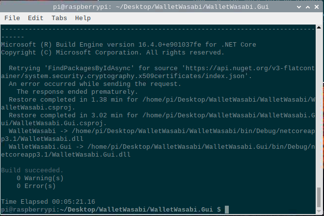 WasabiPi_buildsuccess