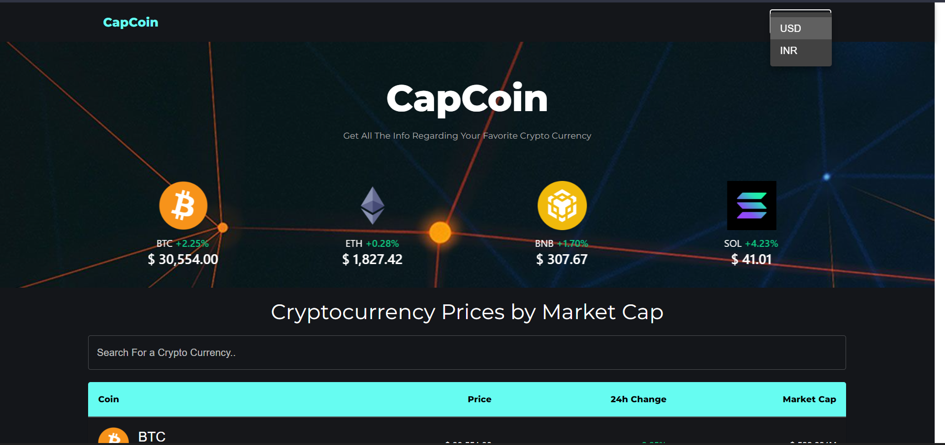 GitHub - vishalgupta888/crypto-tracker: A crypto tracker app made using ...