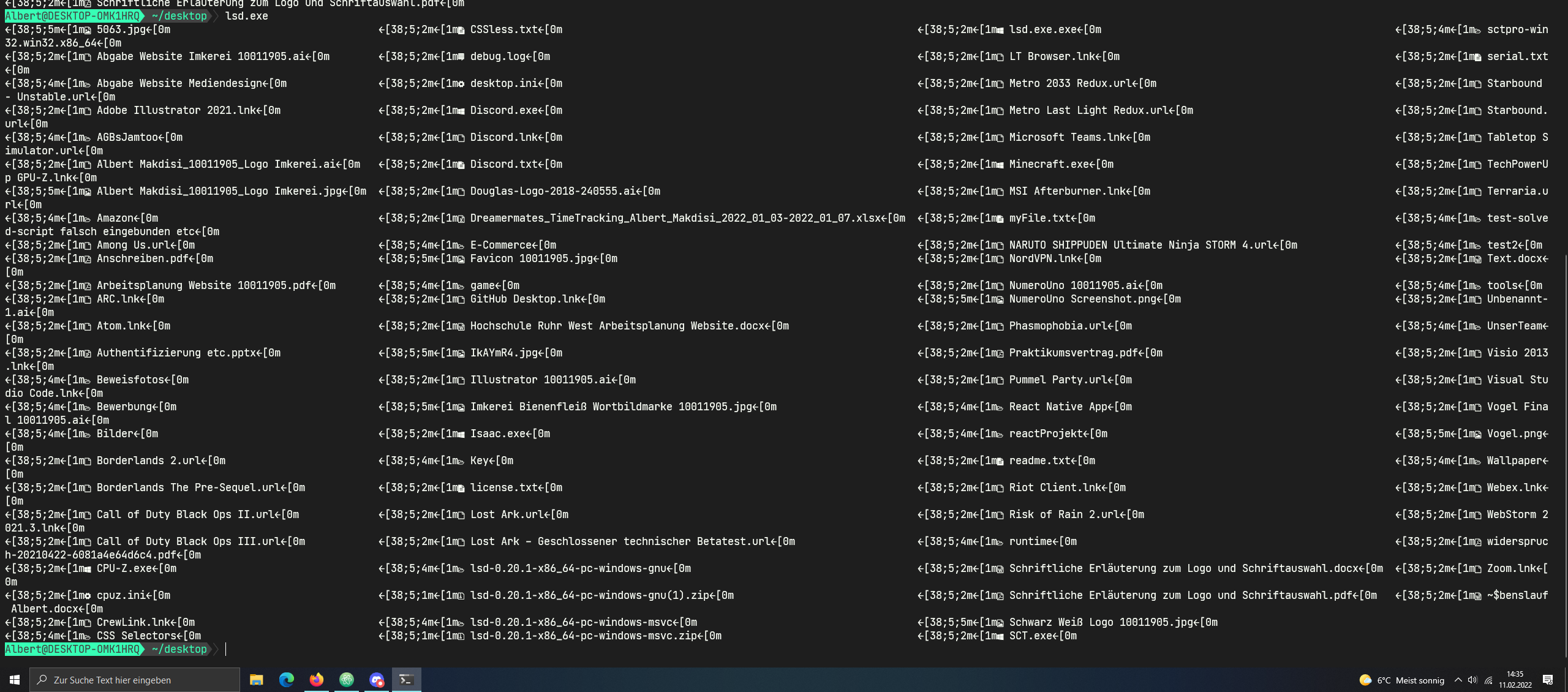 lsd -l displays weird output · Issue #620 · lsd-rs/lsd · GitHub