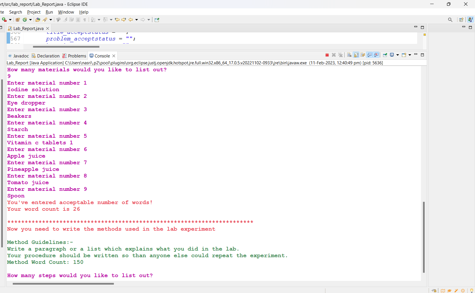 GitHub nasrintamanna/LabReportGenerator