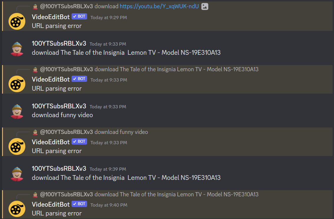 URL parsing error · Issue #53 · GanerCodes/videoEditBot · GitHub