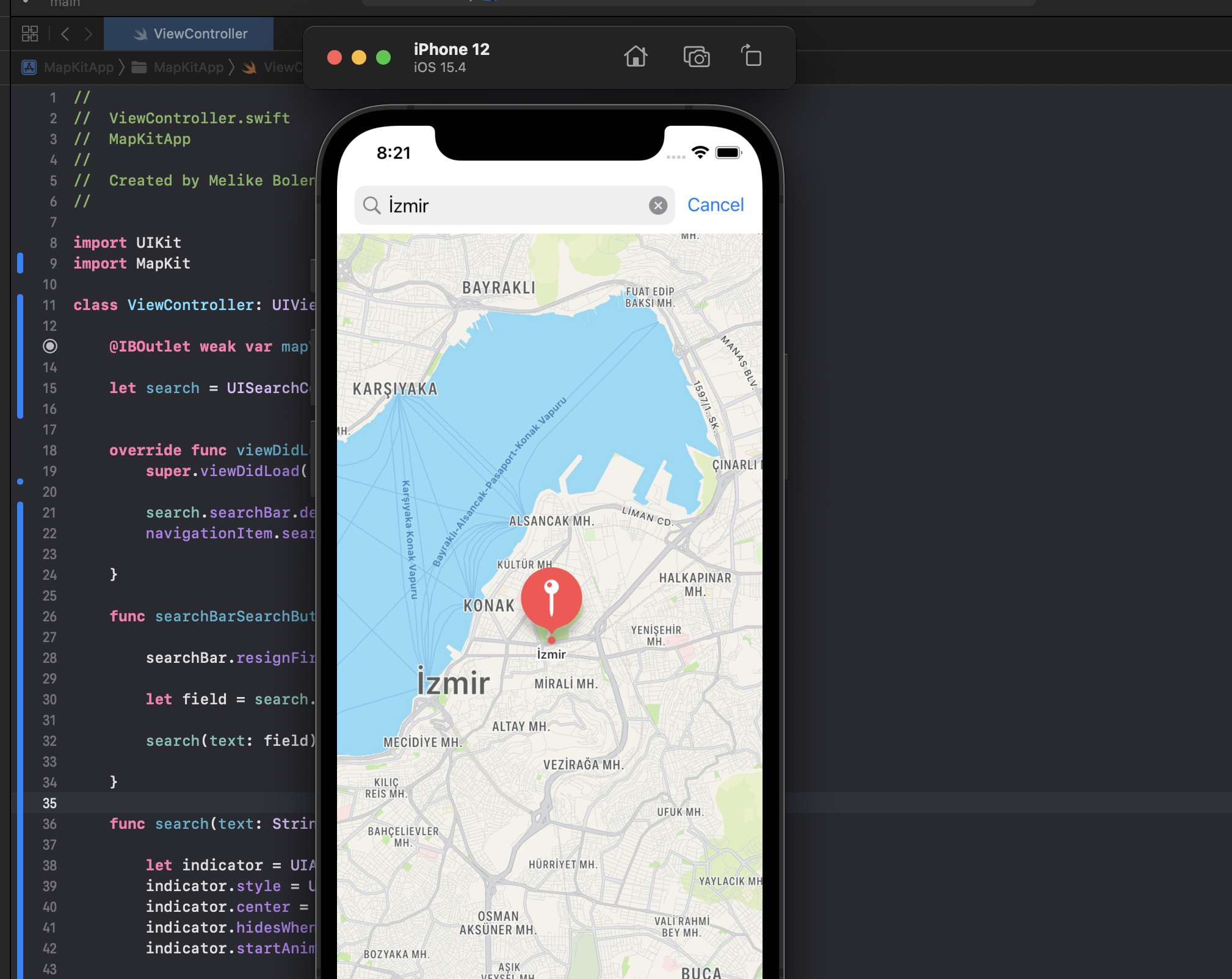 GitHub - MelikeBolen1/MapKitApp: A mobile application that covers a ...