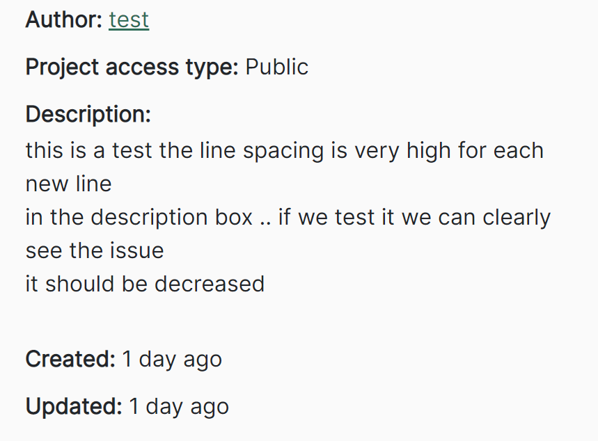 Fix description box line height / spacing for new line · Issue #3664 ...