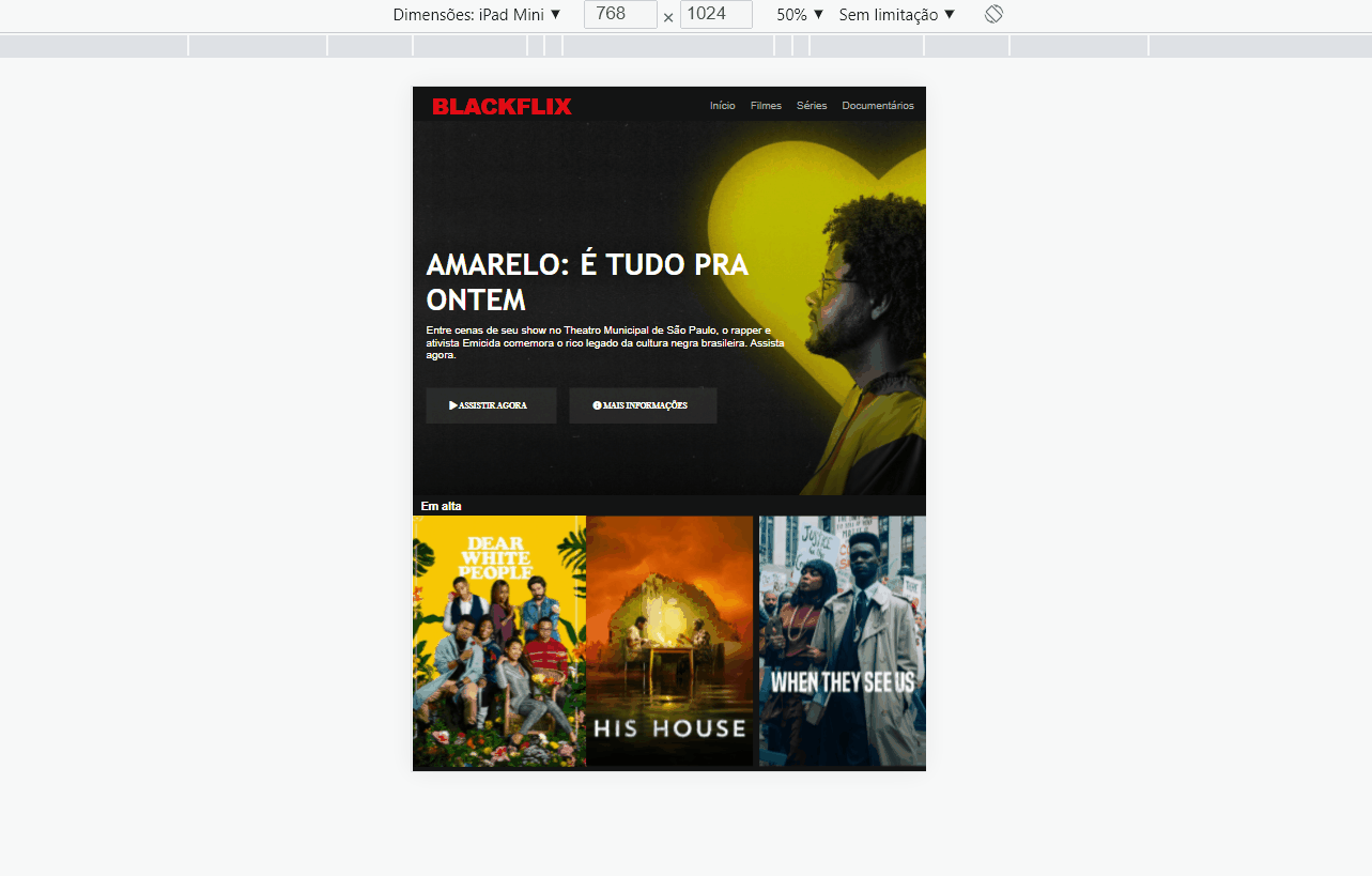 GitHub - larissasmartins/clone-blackflix: Blackflix: the project is a ...