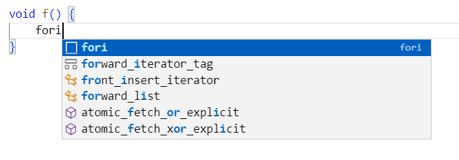 C++ snippet doesn't show up · Issue #173398 · microsoft/vscode · GitHub