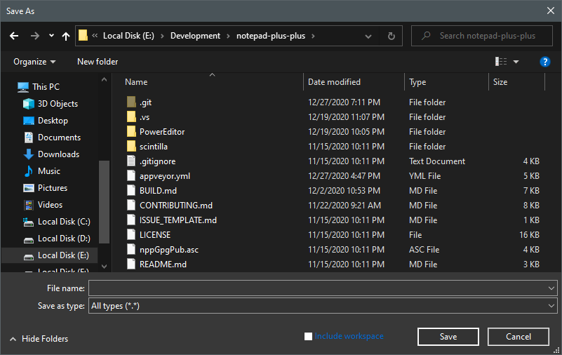 Save 'Folder as workspace' in session · Issue #9165 · notepad-plus-plus ...