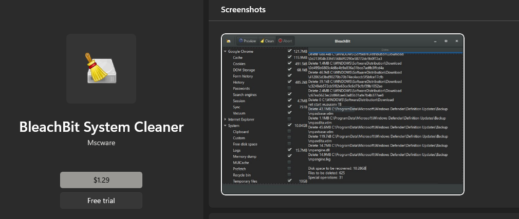 Paid version in Microsoft Store? · Issue #1346 · bleachbit/bleachbit ...