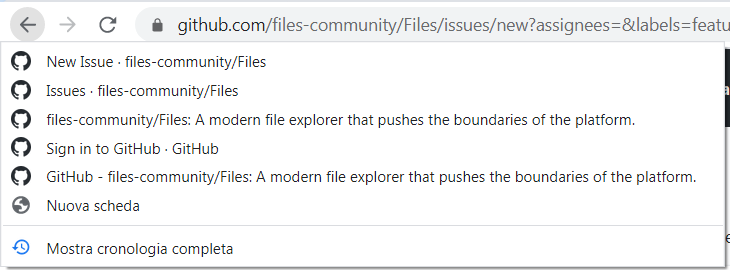 Feature request: right clicking on back and forward buttons should show ...
