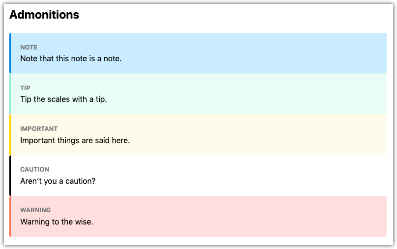 Are we happy with asciidoc admonitions formatting? · Issue #327 ...