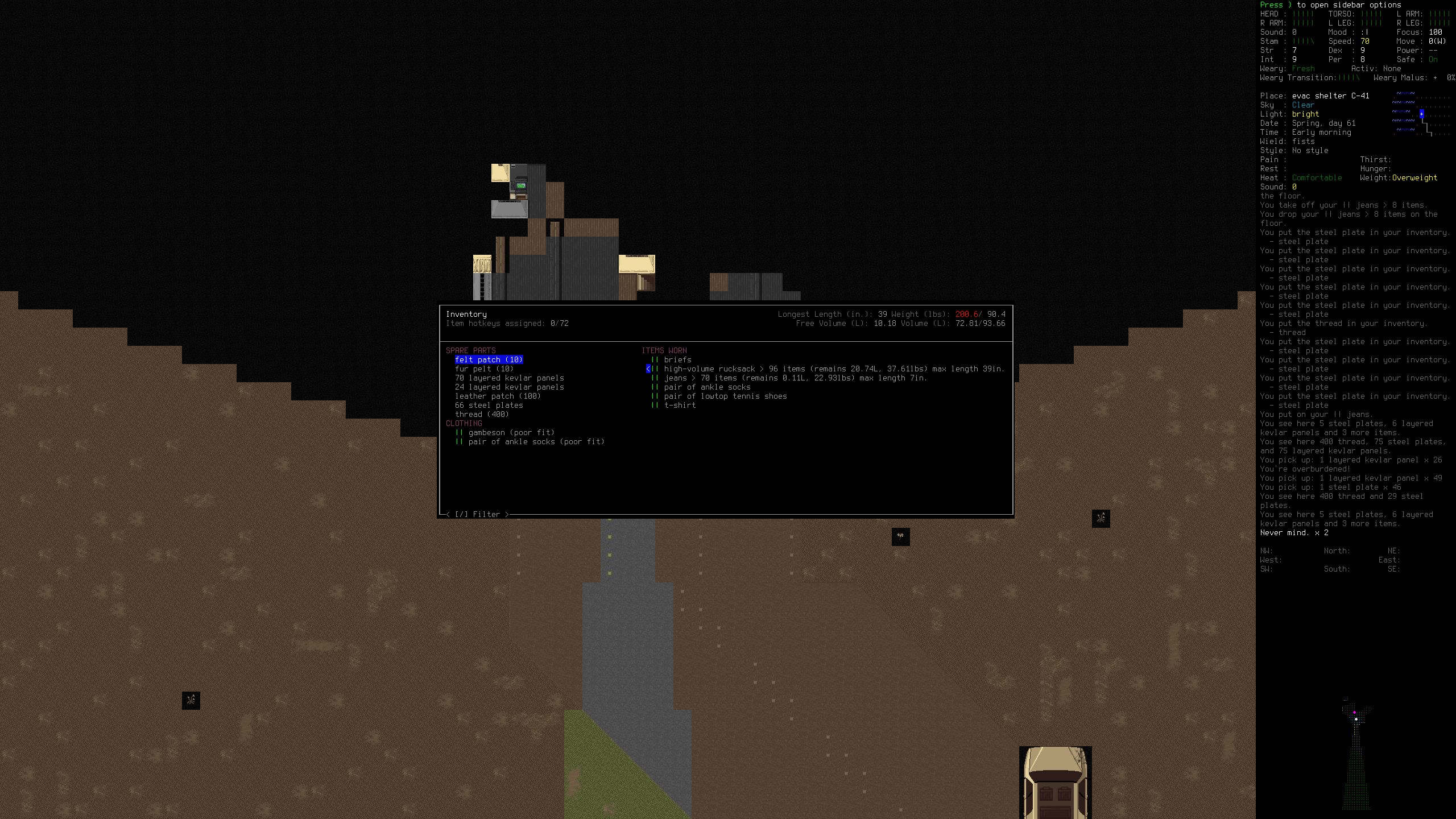 Cannot use tailor's kit to modify clothes with leather, fur, or wool