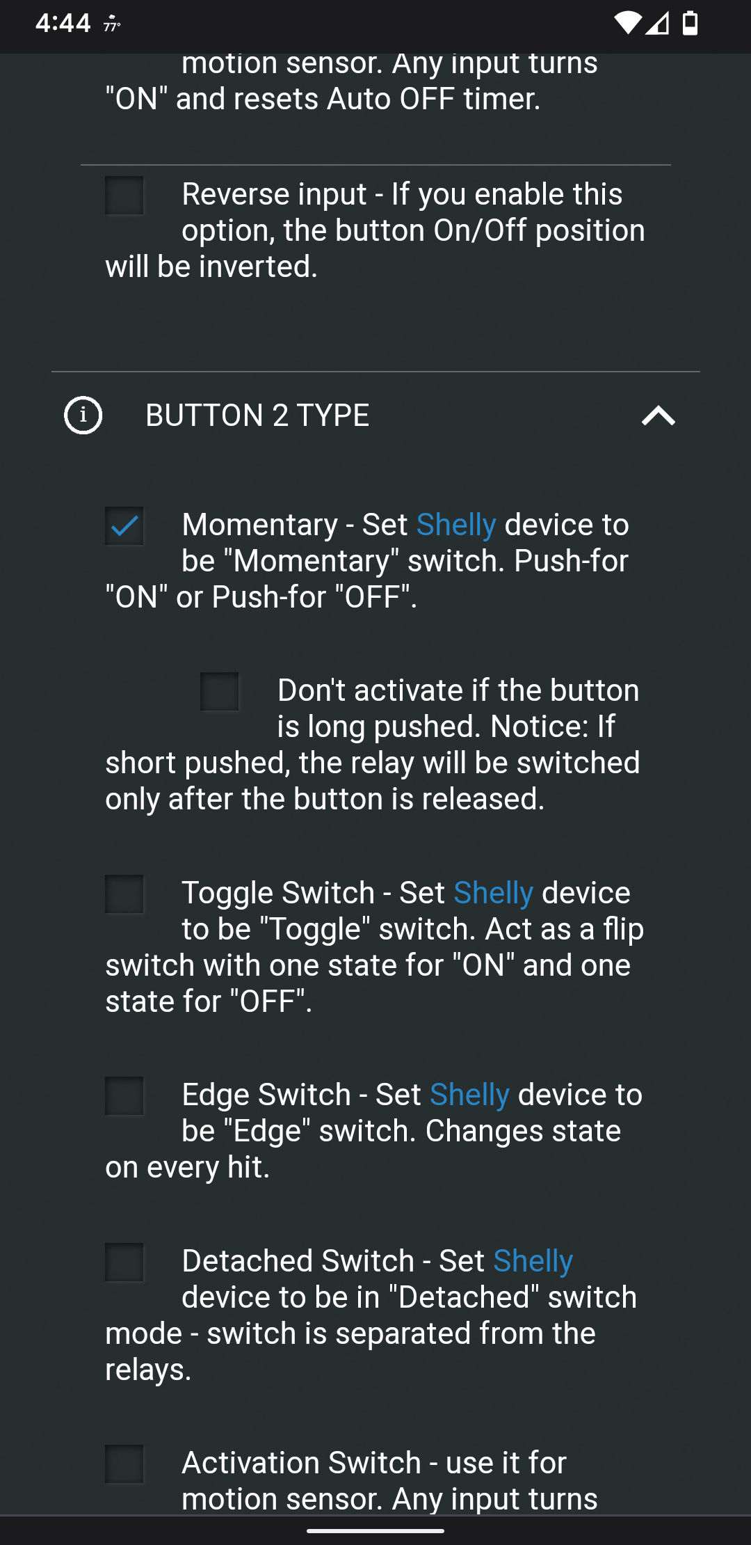 Shelly 1L no longer seen as momentary switch · Issue 81935 · homeassistant/core · GitHub