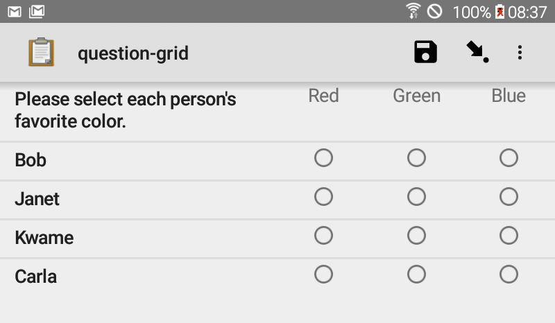 Insufficient spacing above grid of select questions · Issue #3709 ...