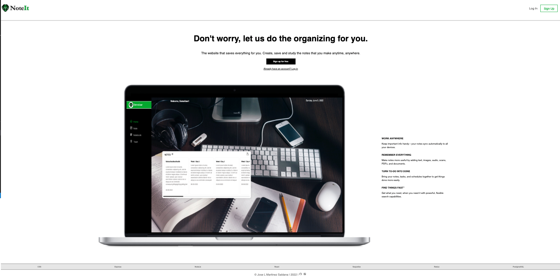 GitHub - jmartinezsal/noteIt: Noteit, clone to the popuplar website ...
