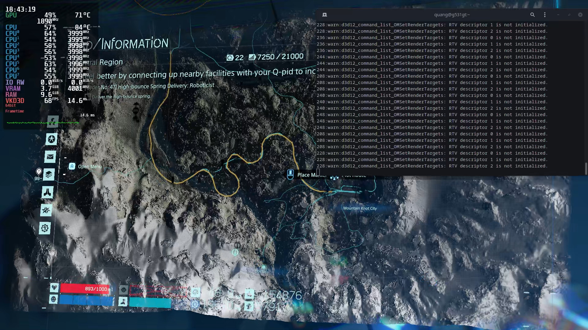 map-tilted