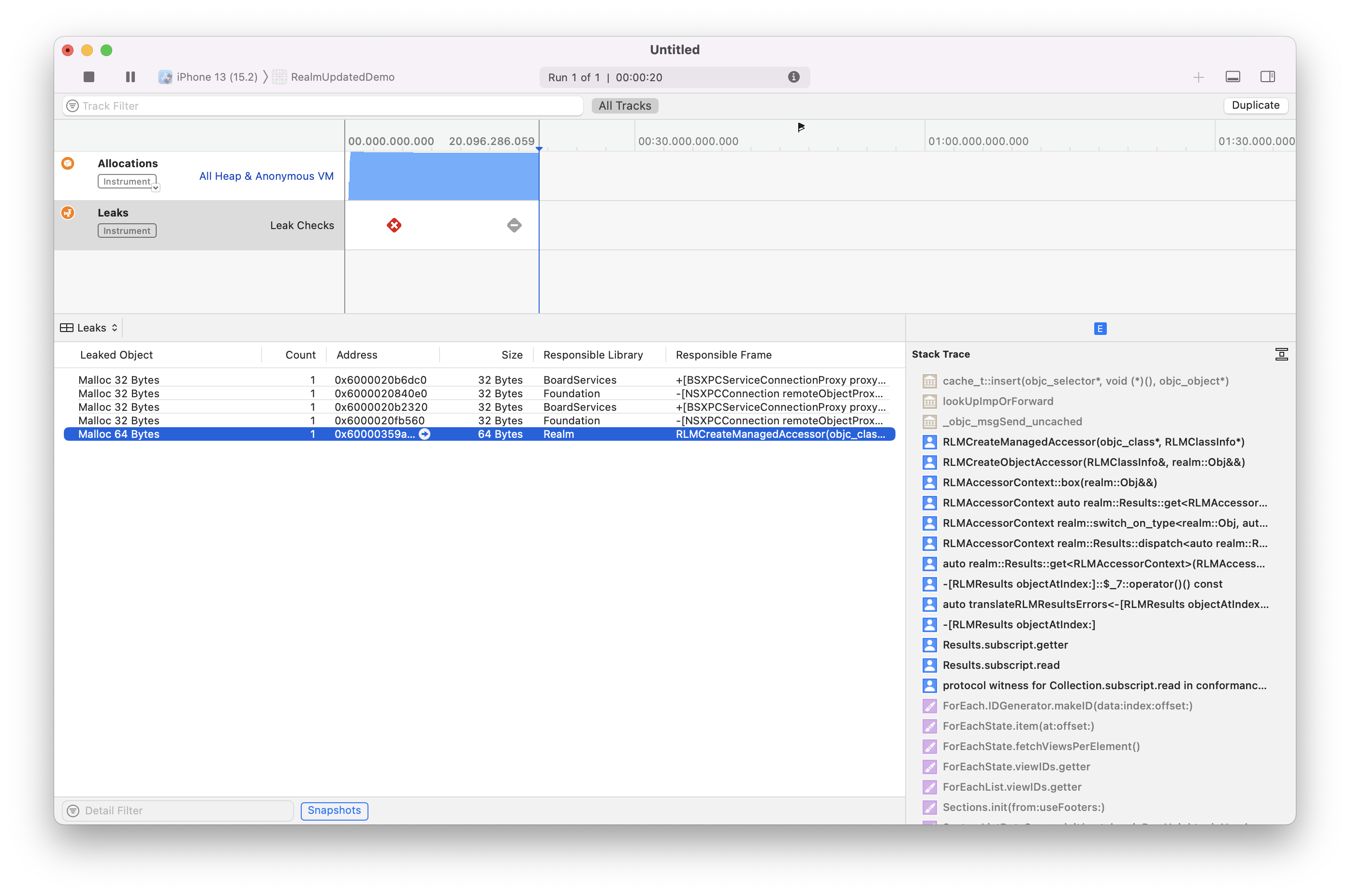 memory leak ios · Issue #7708 · realm/realm-swift · GitHub