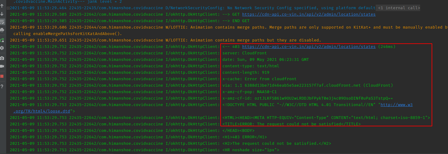 [Bug] Empty Screen · Issue #13 · hi-manshu/CovidVaccine · GitHub