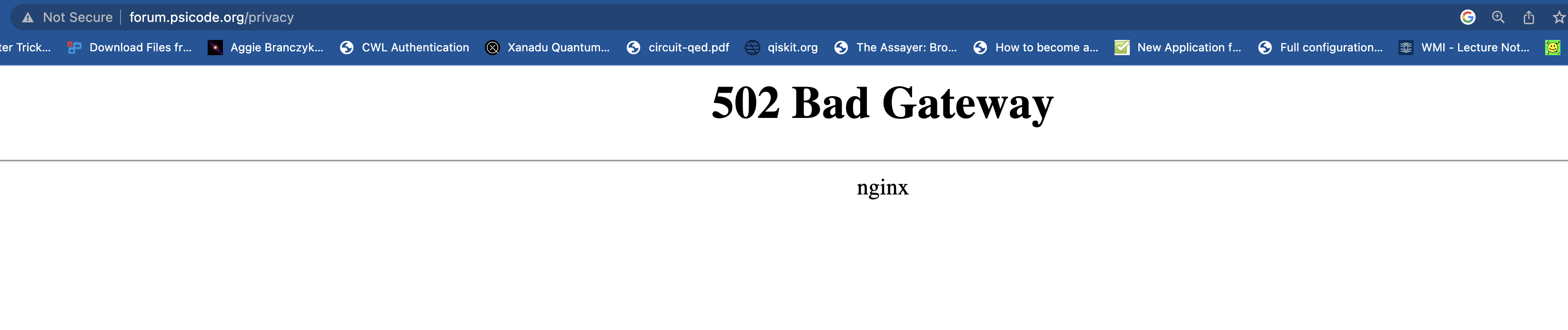 psi4 forum error: 502 Bad Gateway · Issue #2868 · psi4/psi4 · GitHub