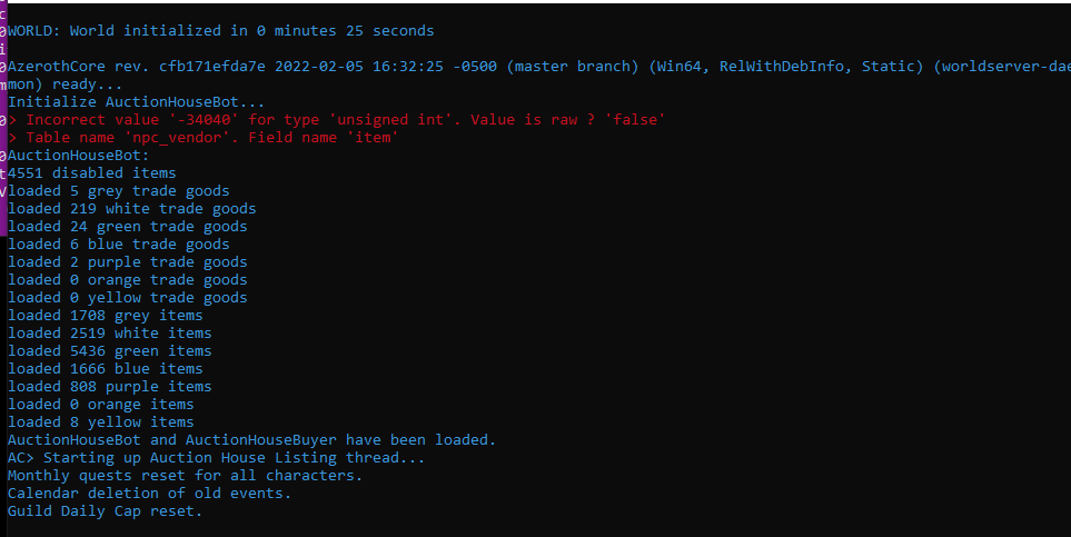 db error on latest versions · Issue #10625 · azerothcore/azerothcore ...