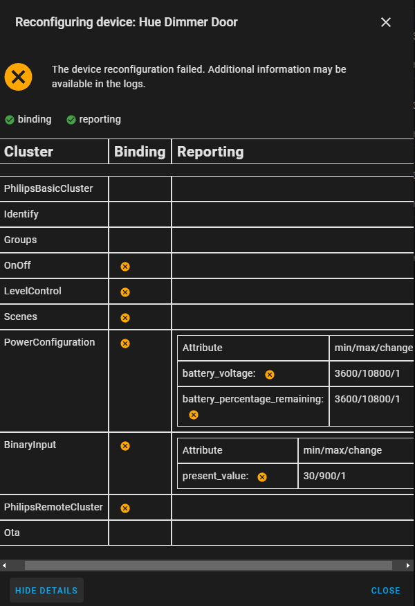 [BUG] Hue Dimmer Switch (EU) RWL021 · Issue 878 · zigpy/zhadevice