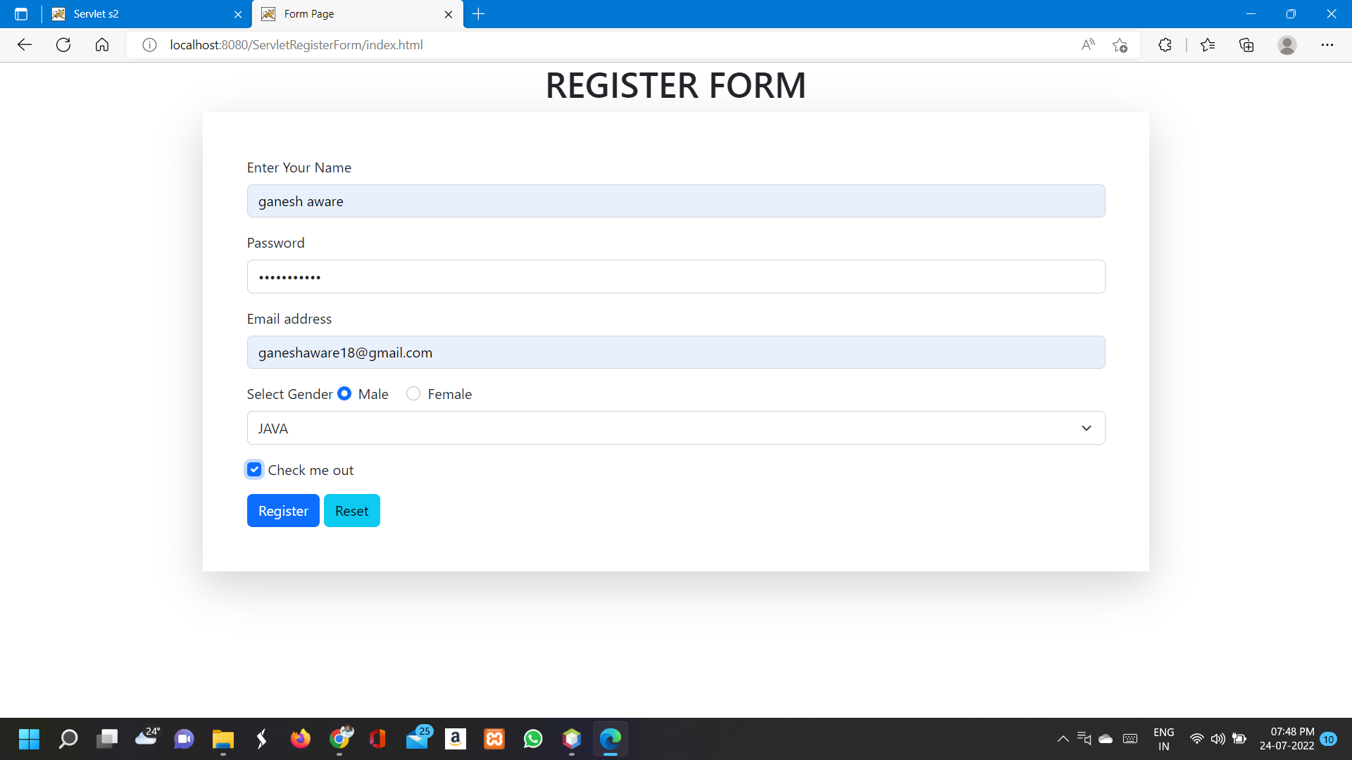 GitHub - ganeshaware18/HttpServletAssignment