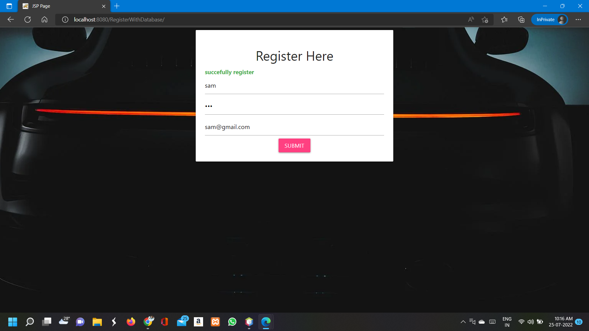 GitHub - ganeshaware18/RegisterWithDatabaseAndServlet