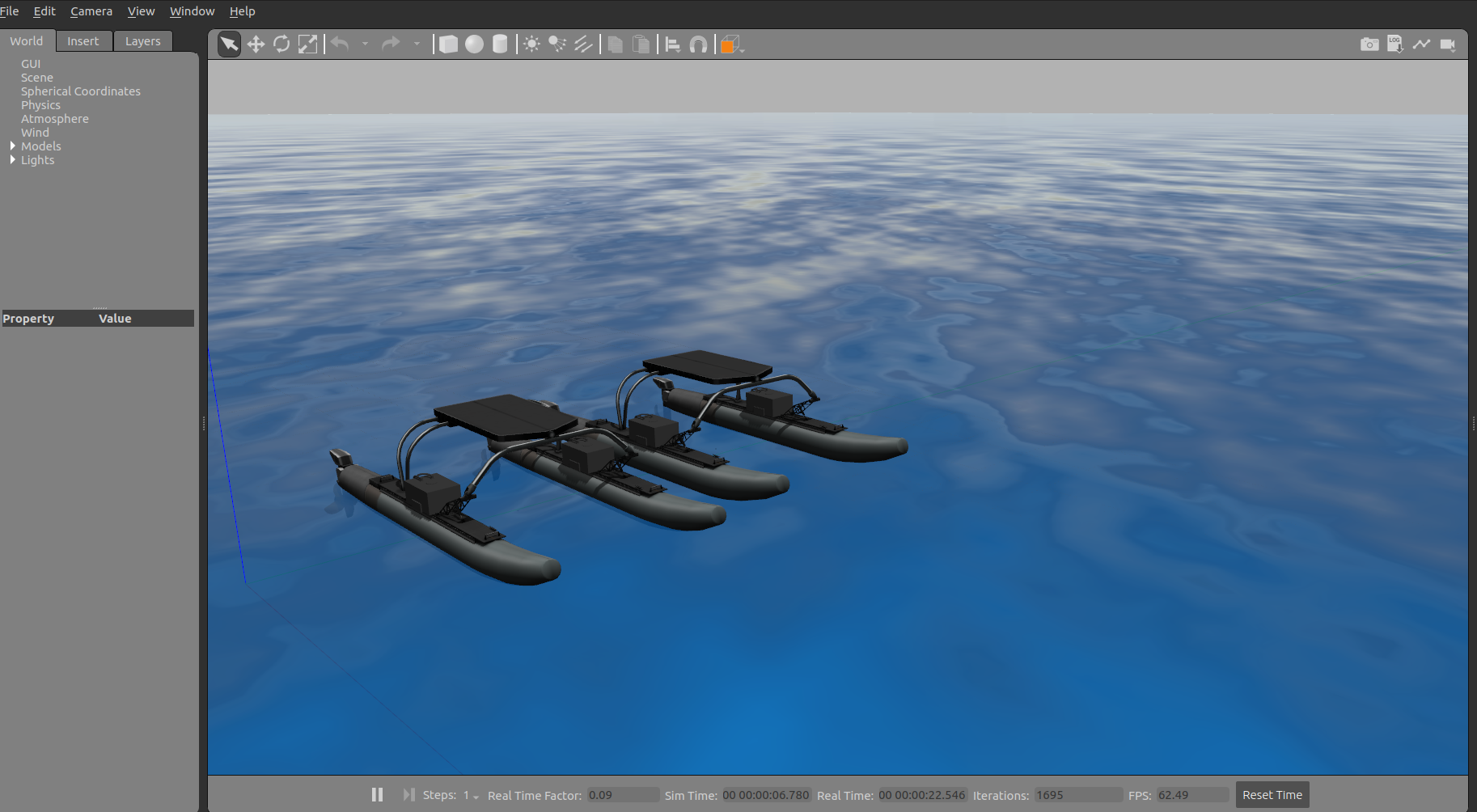 [Bug] Low real time factor for Gazebo simulation of multiple boats