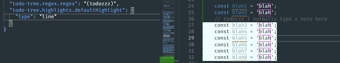 type as line