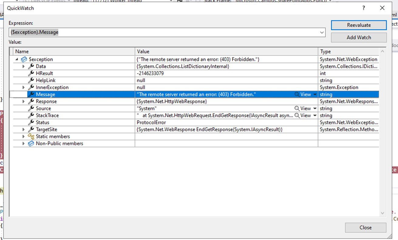 CSOM ApplyProvisioningTemplate 403 Forbidden Error and Attempted to