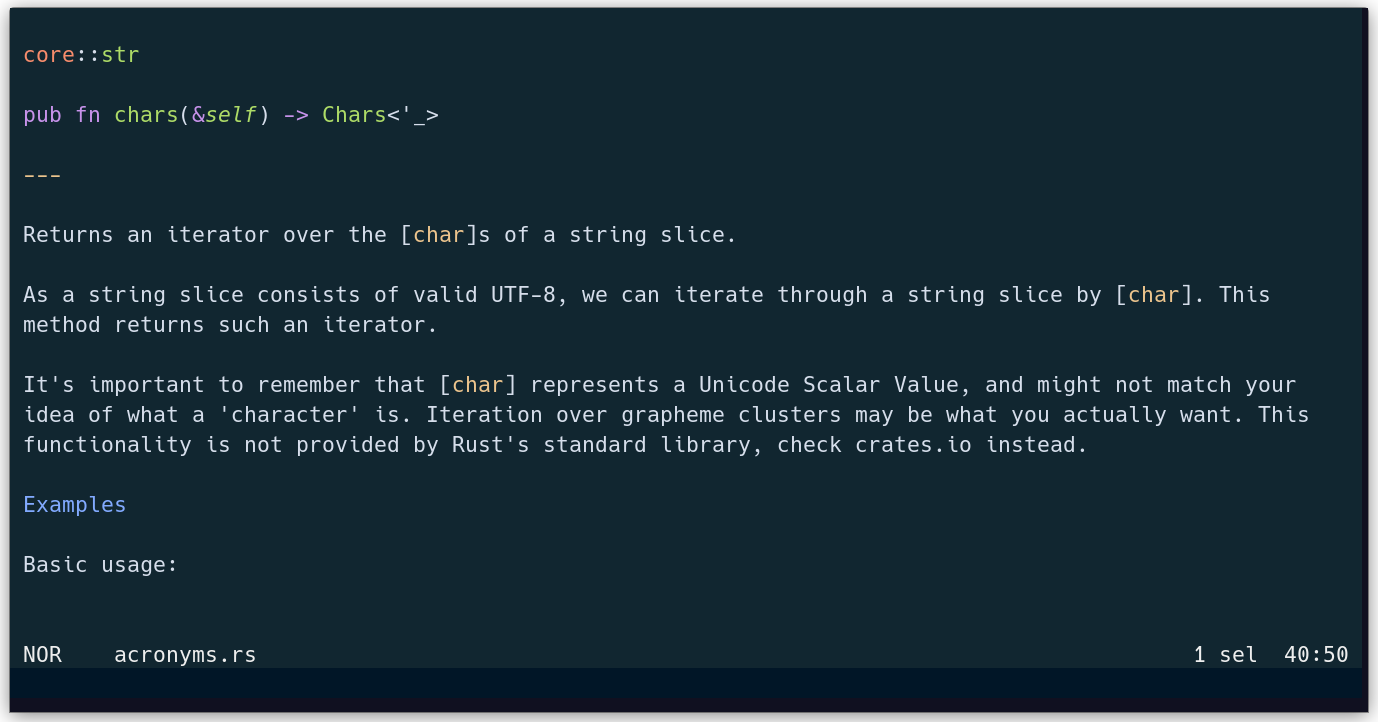 Command to view full LSP documentation for item under cursor. · Issue ...