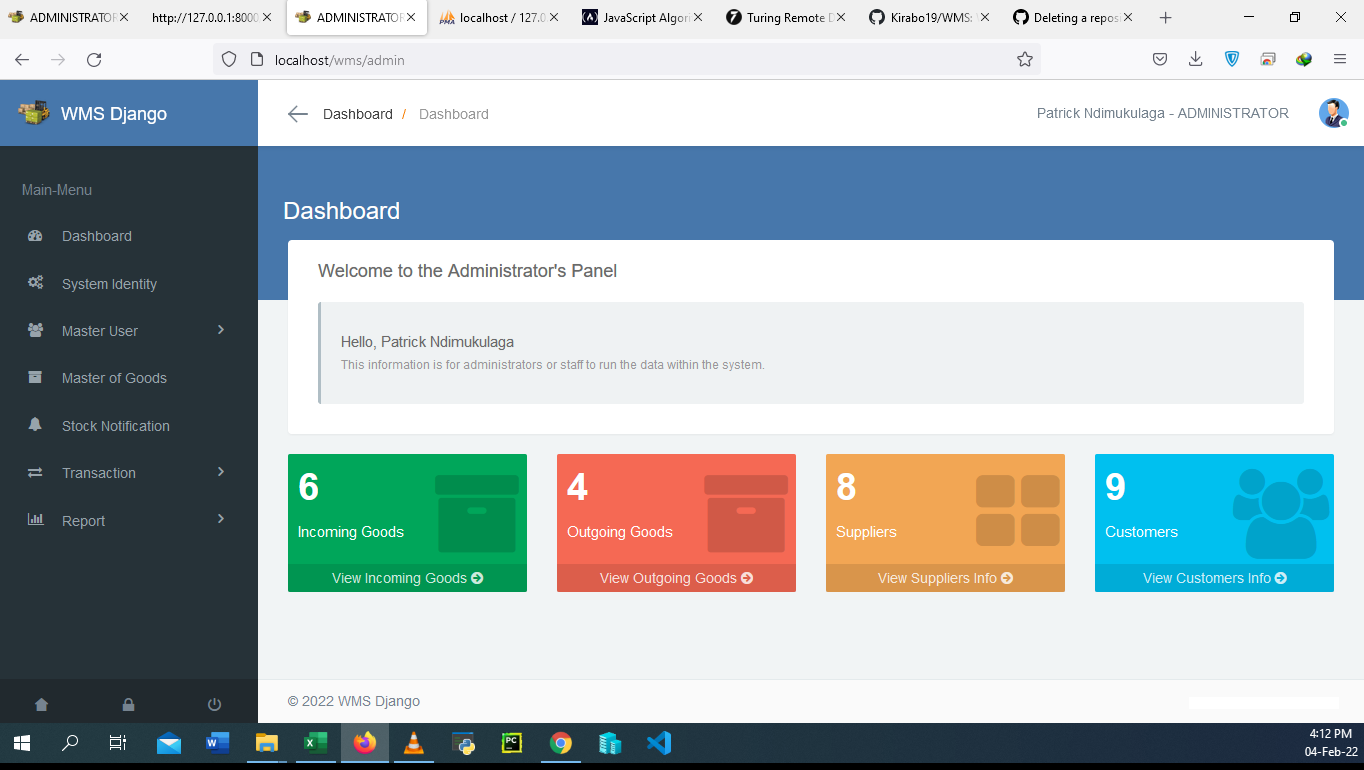 GitHub - Kirabo19/WMS: Warehouse Management System focuses mainly on ...