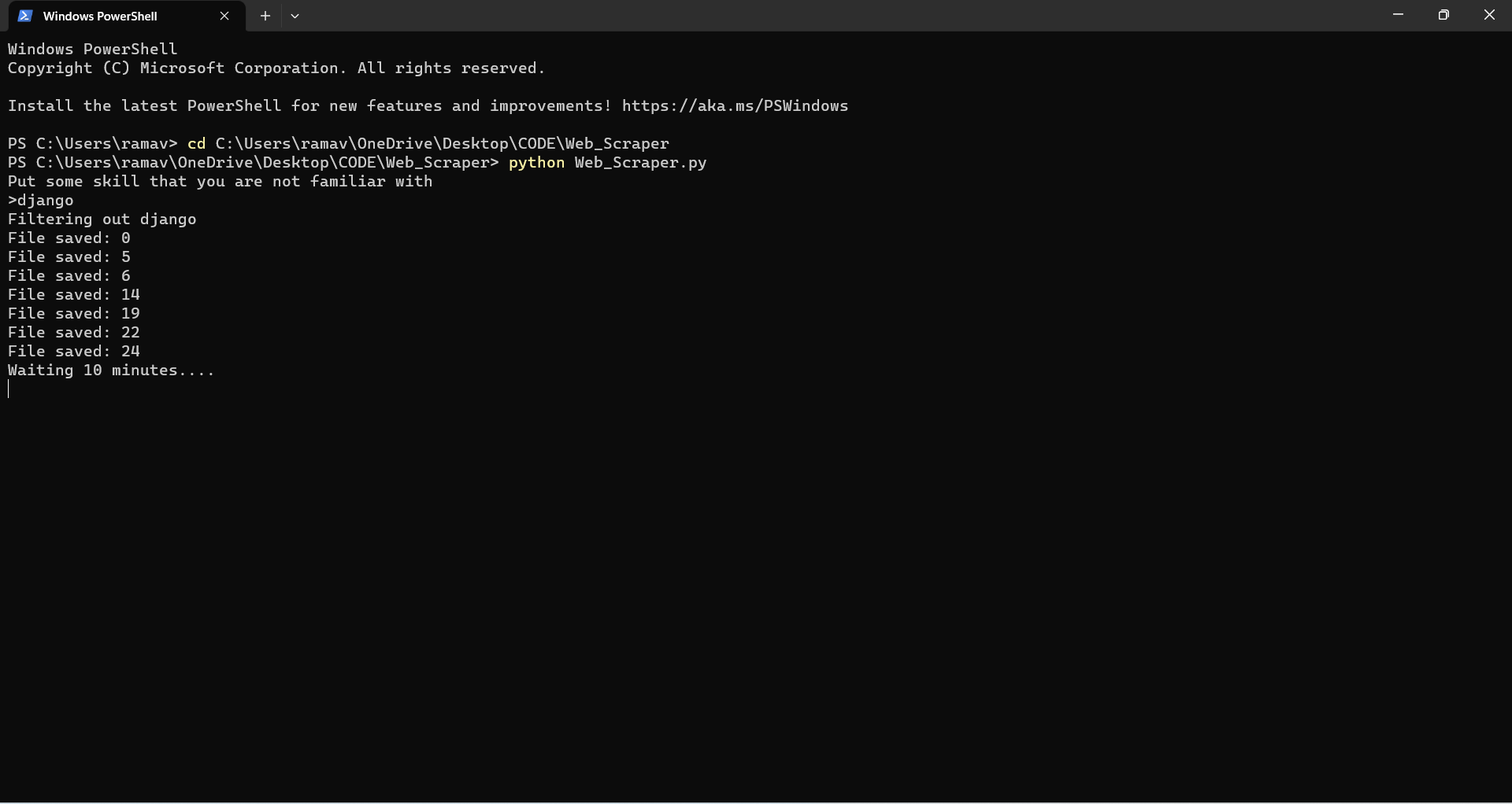 github-rarjun7777-webscraper