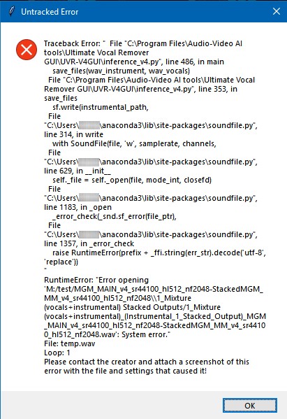 UVR GUI crashes with error msg after 20% of job done · Issue #132 ...