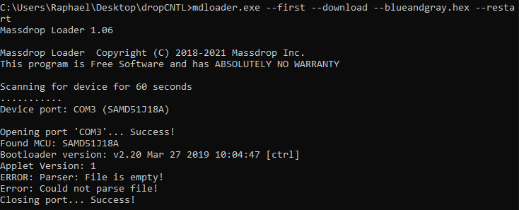Parser: File is empty! · Issue #74 · Massdrop/mdloader · GitHub
