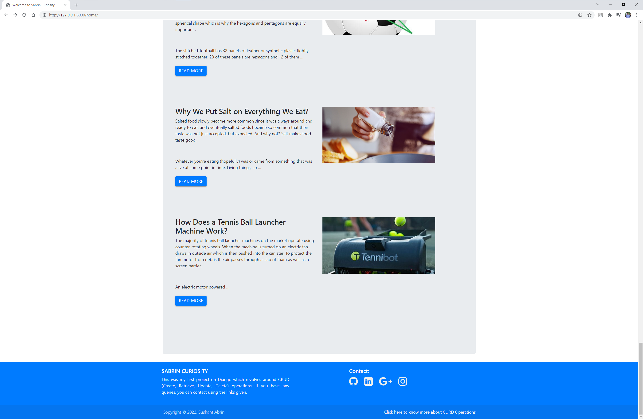 GitHub - sushantabrin/sa_curiosity: This is a simple blogging ...