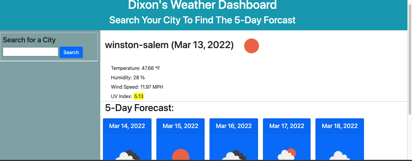 GitHub joshuad1590/dixonsweatherdashboard