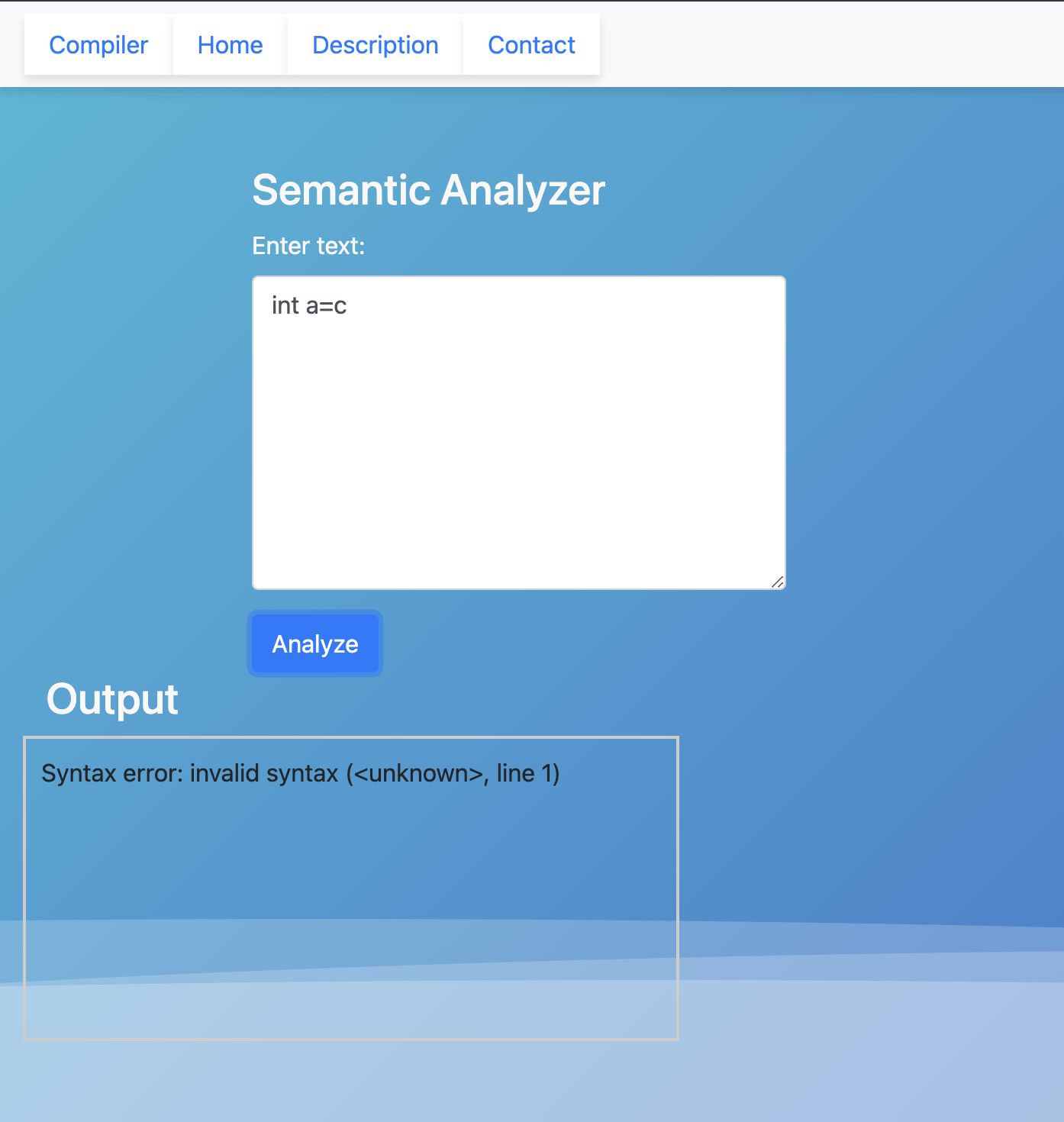 Github spjagrit semantic analyzer