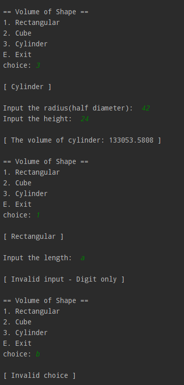 GitHub - Fransssss/PythonCalculateVolumeOfShapes: Super function - sub ...