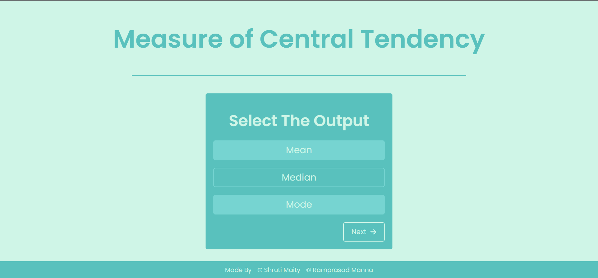 GitHub Ramprasadmanna/MeanMedianModeCalculator Mean Median Mode