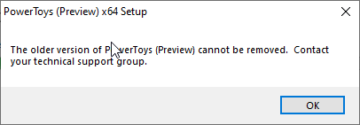 can't install nor uninstall · Issue #16709 · microsoft/PowerToys · GitHub