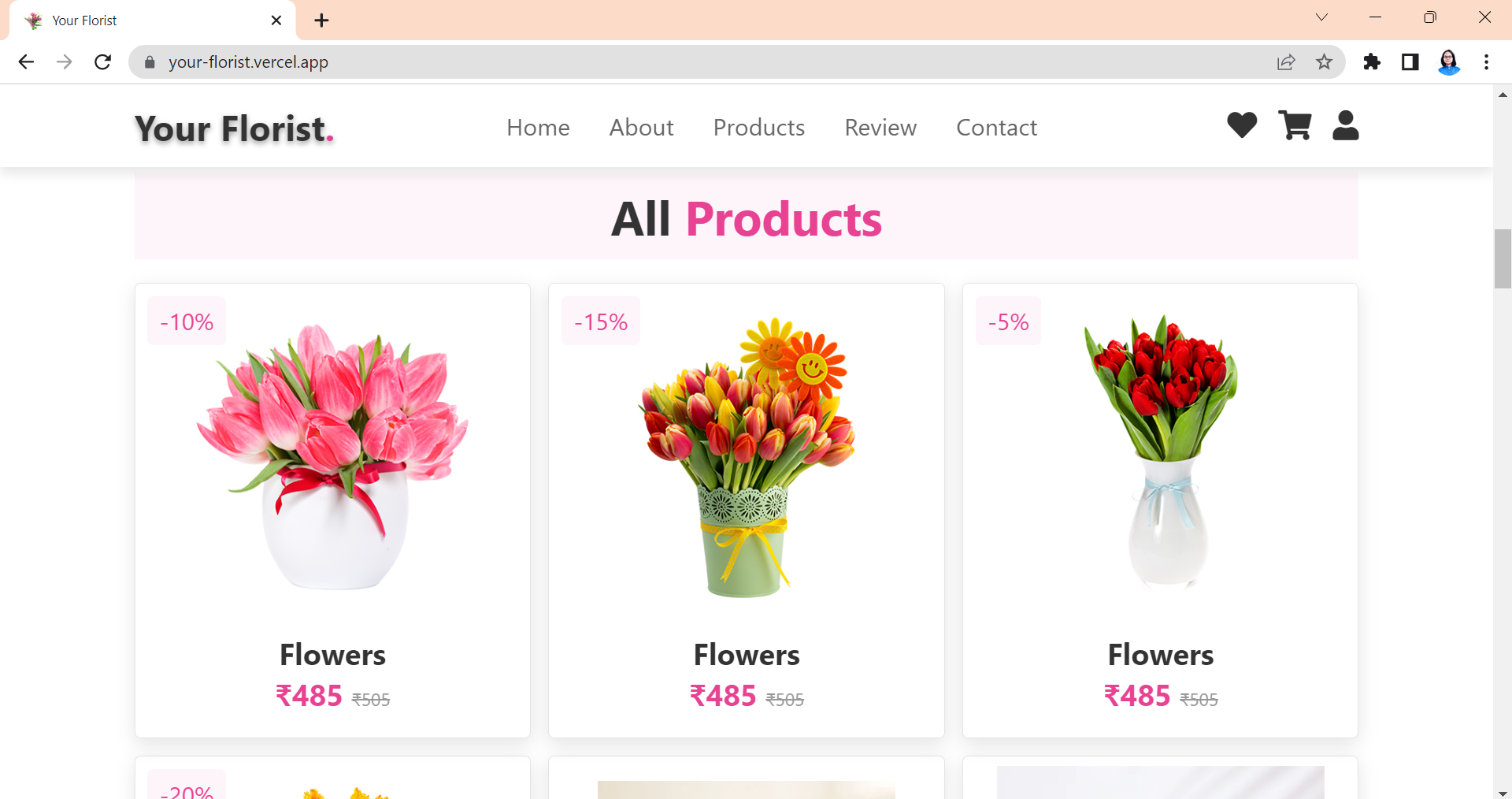 GitHub - pragati-tripathi05/Your-Florist: A responsive, simple HTML-CSS ...